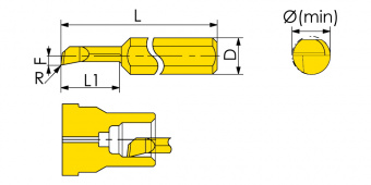 MTR-3-R0.05-L10-JF610M Мини-резец для продольного растачивания