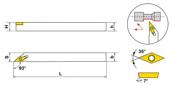 SVJCR1212JX11N-TX Резец токарный (державка) по металлу