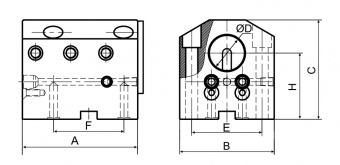 BMT55-B32x60 Инструментальный блок (MetalCraft) для расточных державок (осевое крепление, тип B)