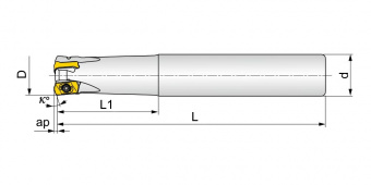 EXN03R-32-200-C32-5T  высокоскоростная фреза со сменными пластинами со сменными пластинами