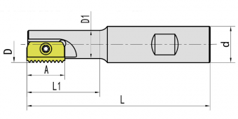 SR0012F14 Фреза концевая резьбонарезная (Daoqin)