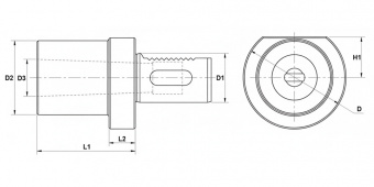 VDI50-F-MT2 Держатель VDI (MetalCraft) для инструмента с конусом Морзе с лапкой (MTA)