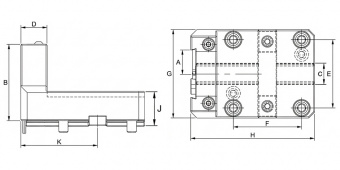 BMT65-U32x119 Инструментальный блок (MetalCraft) для отрезных лезвий (позиционирование радиальное, марк. BMT65-CUT32)