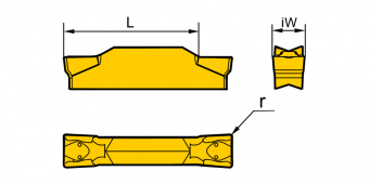 ZTBD02002-MM-YB9320 Пластина отрезная, канавочная