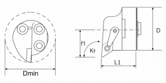 Сменная головка для антивибрационной державки VT32-MDUNR-15-WD