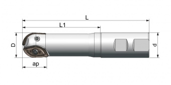 RB02.25W25.025.M Фреза концевая со сменными пластинами